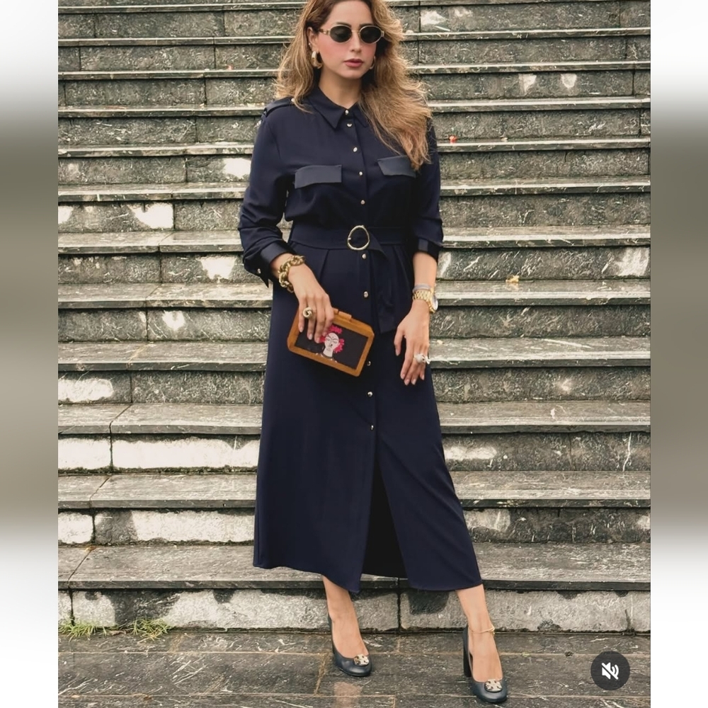 ZARA MIDI SHIRT DRESS SIZE XS - Picture 2 of 10